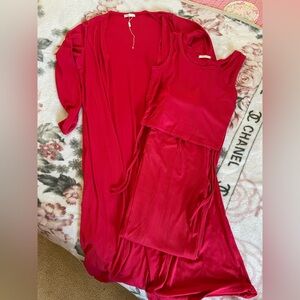 Luxurious Red Women's Pajama Set